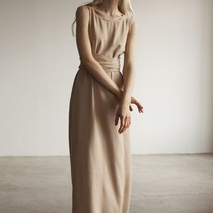 Shaina Mote Tie Dress - Sand